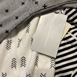 Kids 3-Pack Cotton Pajama Set - Gray, White & Black #4